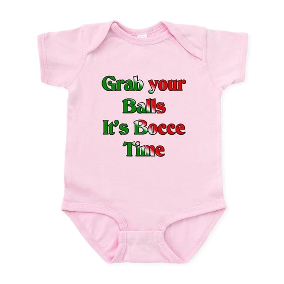 CafePress - Grab Your Balls. It's Bocce T Infant Bodysuit - Baby Light Bodysuit, Size Newborn - 24 Months