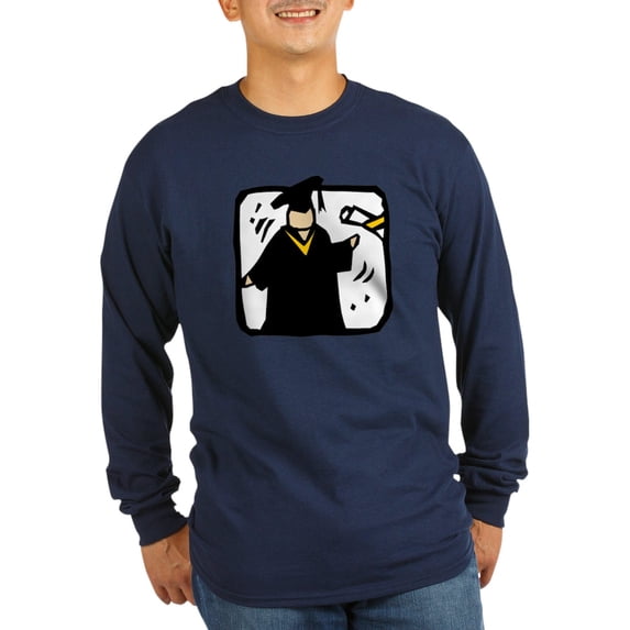 CafePress - Graduate Receiving Diploma Graduation Long Sleeve T Shirt - Long Sleeve Dark T-Shirt
