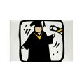 thumbnail image 1 of CafePress - Graduate Receiving Diploma Graduation Magnets - Rectangle Magnet, 2"x3" Refrigerator Magnet, 1 of 3