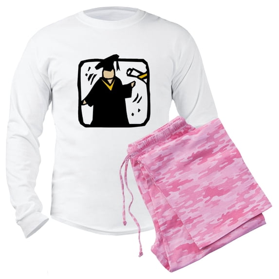 CafePress - Graduate Receiving Diploma Graduation - Men's Long Sleeve Light Pajama Set