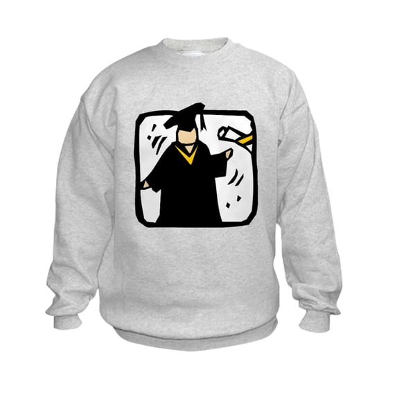 CafePress - Graduate Receiving Diploma Graduation Sweatshirt - Kids Sweatshirt, Youth Crew Neck Sweatshirt