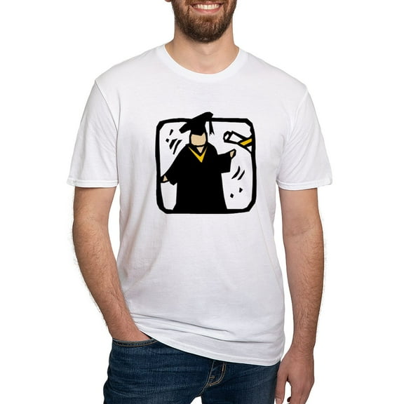 CafePress - Graduate Receiving Diploma Graduation T Shirt - Fitted T-Shirt, Vintage Fit Soft Cotton Tee
