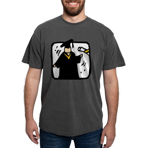 CafePress - Graduate Receiving Diploma Graduation T Shirt - Mens Comfort Colors Shirt