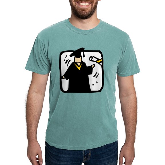 CafePress - Graduate Receiving Diploma Graduation T Shirt - Mens Comfort Colors Shirt