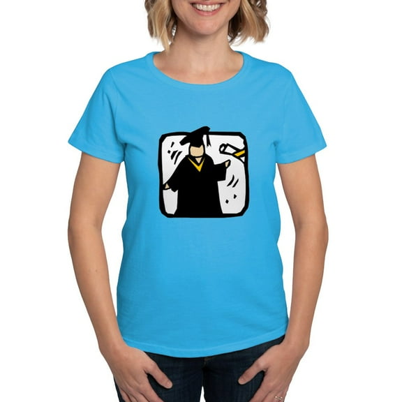 CafePress - Graduate Receiving Diploma Graduation T Shirt - Women's Traditional Fit Dark T-Shirt