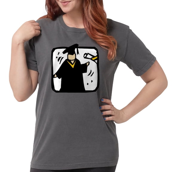 CafePress - Graduate Receiving Diploma Graduation T Shirt - Womens Comfort Colors® Shirt