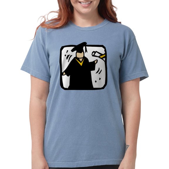 CafePress - Graduate Receiving Diploma Graduation T Shirt - Womens Comfort Colors® Shirt