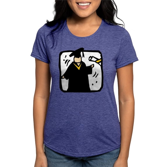 CafePress - Graduate Receiving Diploma Graduation T Shirt - Womens Tri-blend T-Shirt