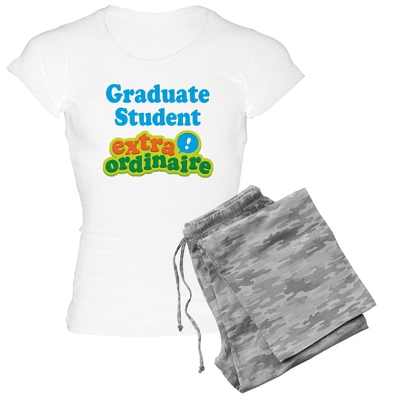 CafePress - Graduate Student Extraordinaire Women's Light Paja - Women's Short Sleeve Print T-Shirt and Pants Light Cotton Pajama Set