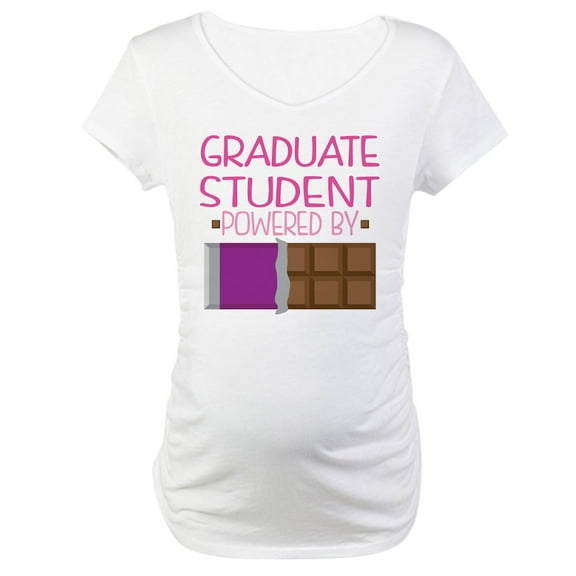 CafePress - Graduate Student Maternity T Shirt - Cotton Maternity T-shirt, Cute & Funny Pregnancy Tee