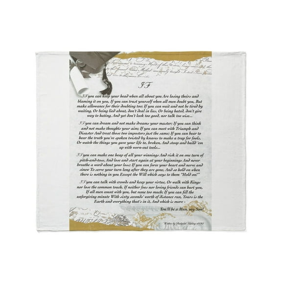 CafePress - Graduation Baccalaureate IF By Rudyard Kipling Thr - Soft Fleece Throw Blanket, 50"x60" for All Ages