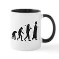 thumbnail image 1 of CafePress - Graduation Evolution Mugs - 11 oz Ceramic Mug - Novelty Coffee Tea Cup, 1 of 4