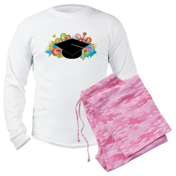 CafePress - Graduation Hat Diploma Grad - Men's Long Sleeve Light Pajama Set