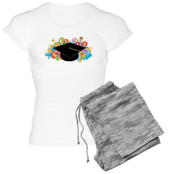 CafePress - Graduation Hat Diploma Grad Pajamas - Women's Light Pajamas