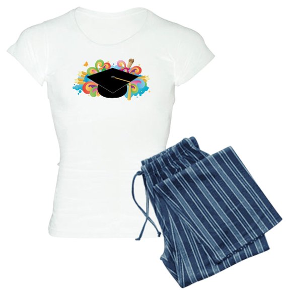 CafePress - Graduation Hat Diploma Grad Pajamas - Women's Light Pajamas