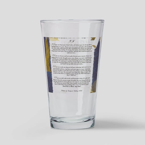 CafePress - Graduation Key To The Future IF By - Pint Glass, Drinking Glass, 16 oz. CafePress