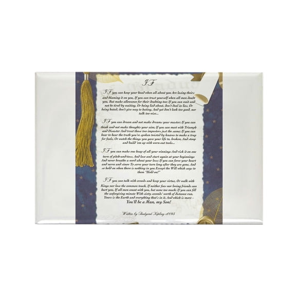 CafePress - Graduation Key To The Future IF By Rudyard Kipling - Rectangle Magnet, 2"x3" Refrigerator Magnet