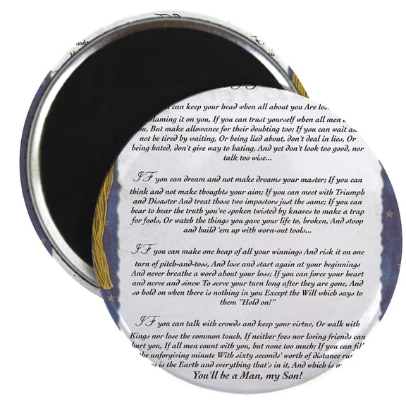 CafePress - Graduation Key To The Future IF By Rudyard Magnet - 2.25" Round Magnet, Refrigerator Magnet, Button Magnet Style