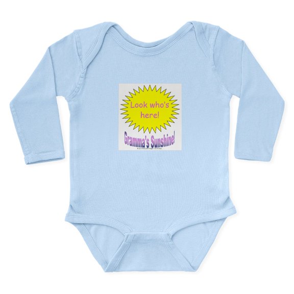 CafePress - Gramma's Sunshine Girl Body Suit - Long Sleeve Cotton Baby Bodysuit
