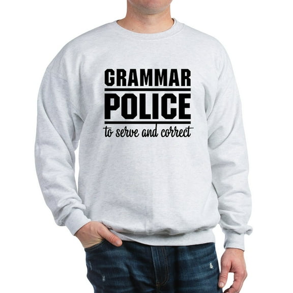 CafePress - Grammar Police Sweatshirt - Crew Neck Sweatshirt