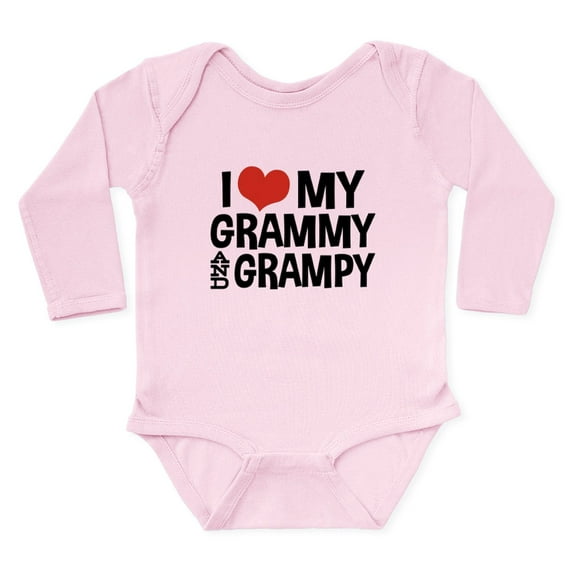 CafePress - Grammy And Grampy Long Sleeve Infant Bodysuit - Long Sleeve Cotton Baby Bodysuit