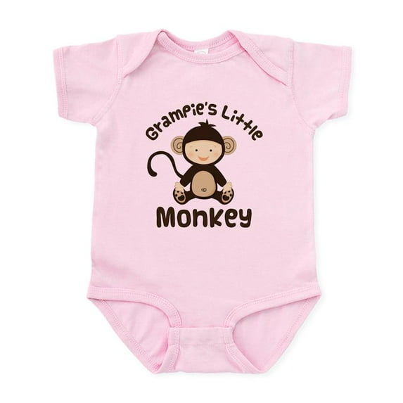 CafePress - Grampie Grandchild Monkey Infant Bodysuit - Baby Light Bodysuit, Size Newborn - 24 Months