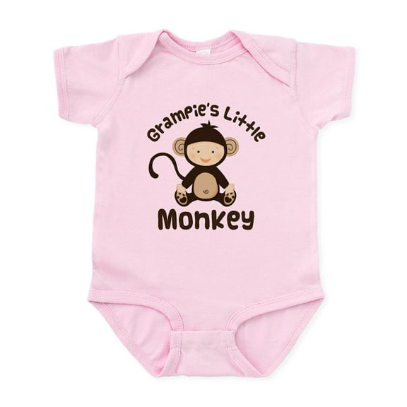 CafePress - Grampie Grandchild Monkey Infant Bodysuit - Baby Light Bodysuit, Size Newborn - 24 Months