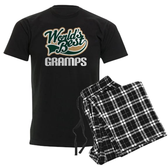 CafePress - Gramps Gift (Worlds Best) Men's Dark Pajamas - Men's Dark Loose Fit Cotton Pajama Set