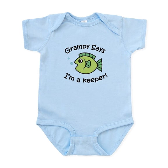 CafePress - Grampy Says I'm A Keeper Infant Bodysuit - Baby Light Bodysuit, Size Newborn - 24 Months