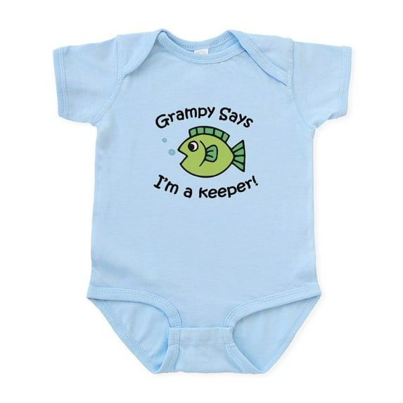 CafePress - Grampy Says I'm A Keeper Infant Bodysuit - Baby Light Bodysuit, Size Newborn - 24 Months