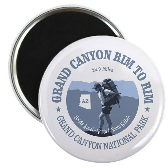 CafePress - Grand Canyon Rim To Rim Magnet - 2.25" Round Magnet, Refrigerator Magnet, Button Magnet Style