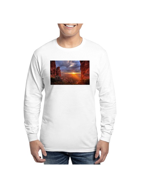 - Grand Canyon Sunset Long Sleeve T Shirt - Unisex Cotton Long Sleeve T-Shirt