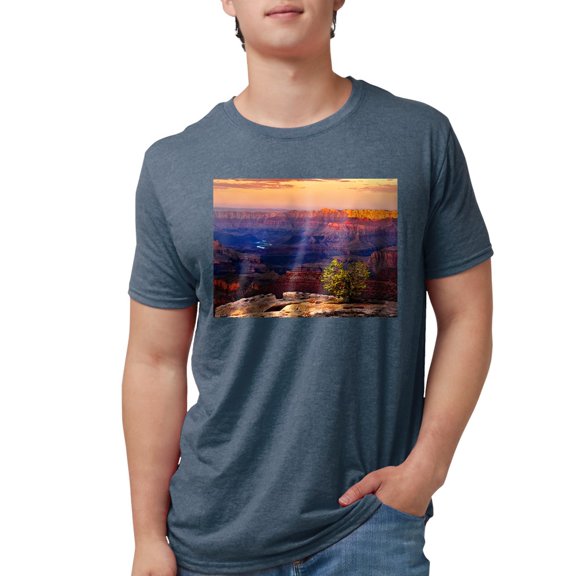 CafePress - Grand Canyon Sunset Men's Deluxe T Shirt - Mens Tri-blend T-Shirt