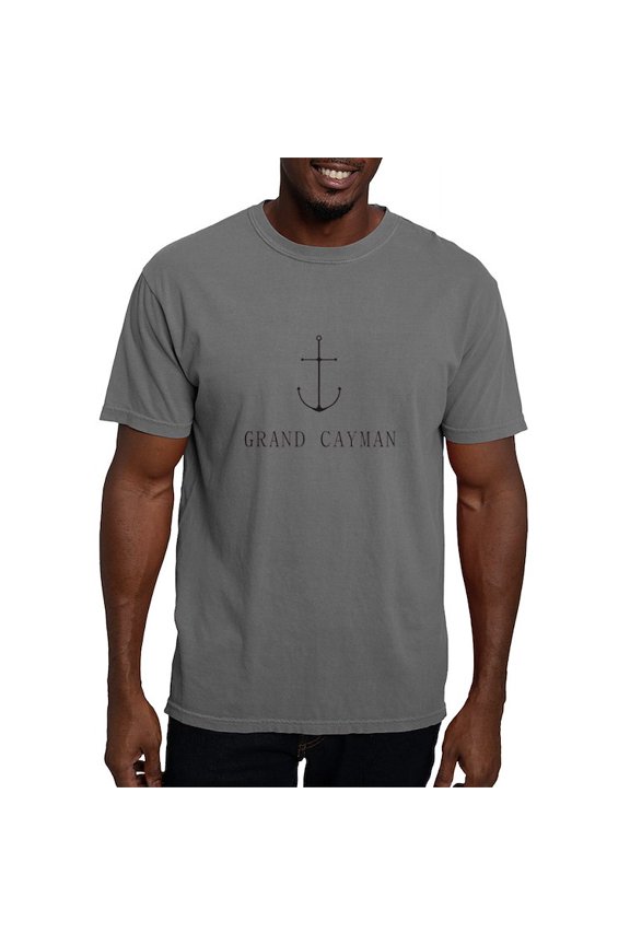 - Grand Cayman Sailing Anchor T Shirt - Mens Comfort Colors Shirt