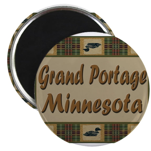 CafePress - Grand Portage Minnesota Loon Magnet - 2.25" Round Magnet, Refrigerator Magnet, Button Magnet Style