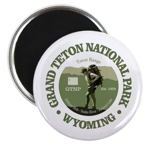 CafePress - Grand Teton NP Magnets - 2.25" Round Magnet, Refrigerator Magnet, Button Magnet Style