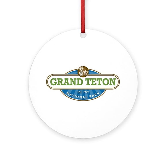 CafePress - Grand Teton National Park -  Round Wood Ornament 4"