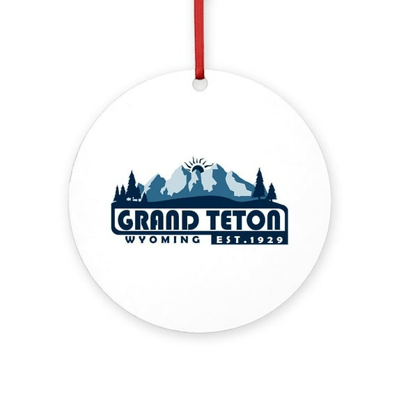 CafePress - Grand Teton Wyoming - Round Wood Ornament 4"