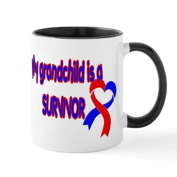 CafePress - Grandchild_CHD_Survivor Mug - 11 oz Ceramic Mug - Novelty Coffee Tea Cup