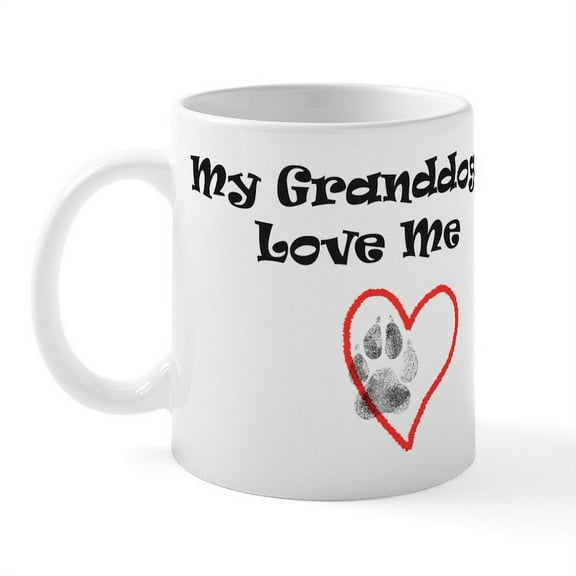 CafePress - Granddogs Love Mug - 11 oz Ceramic Mug - Novelty Coffee Tea Cup