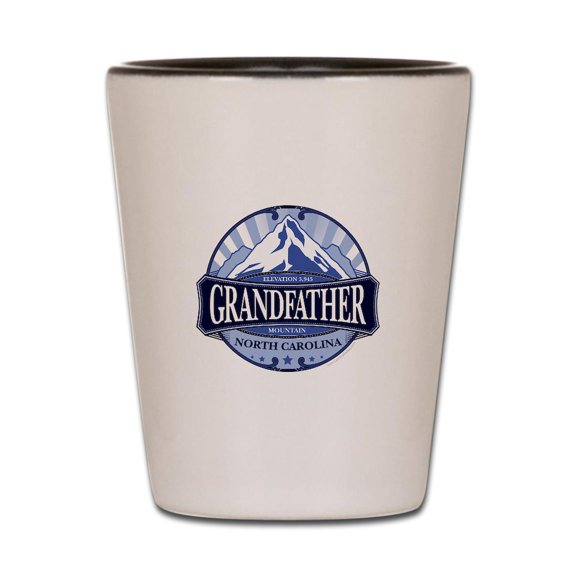 CafePress - Grandfather Mountain North Carolina 01 - White/Black Shot Glass, Unique and Funny Shot Glass