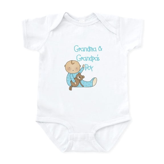 CafePress - Grandma And Grandpa'S Boy Infant Body Suit - Baby Light Bodysuit