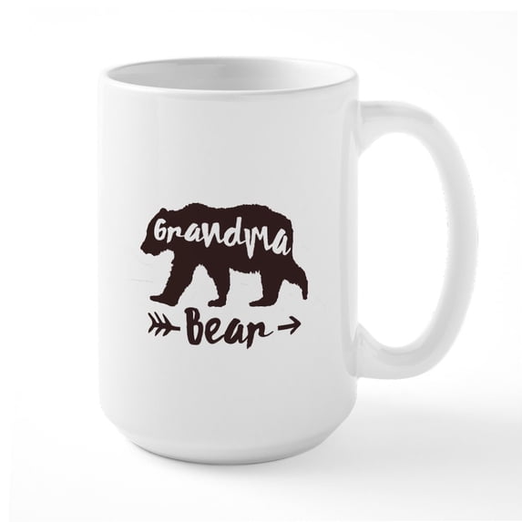 CafePress - Grandma Bear Mugs - 15 oz Ceramic Large White Novelty Mug