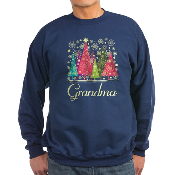 CafePress - Grandma Christmas Sweatshirt (Dark) - Classic Crew Neck Sweatshirt