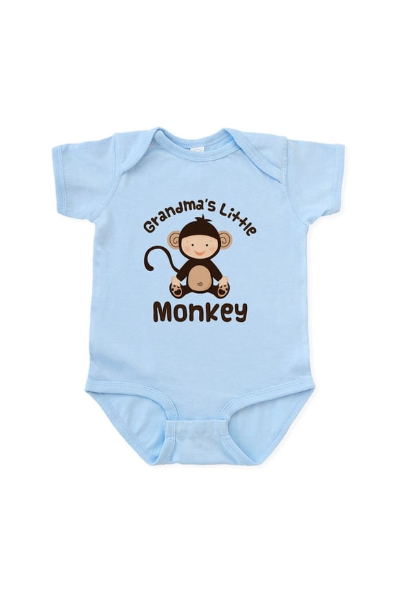 - Grandma Grandchild Monkey Infant Bodysuit - Baby Light Bodysuit, Size Newborn - 24 Months