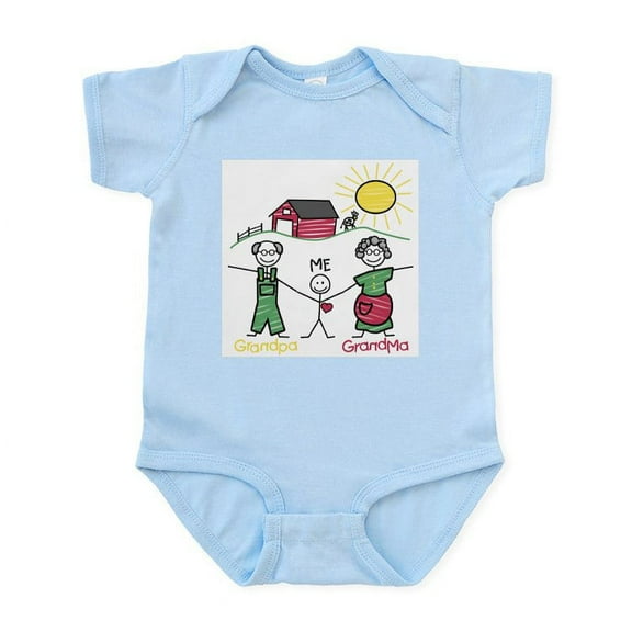 CafePress - Grandma, Grandpa And Me Infant Bodysuit - Baby Light Bodysuit, Size Newborn - 24 Months