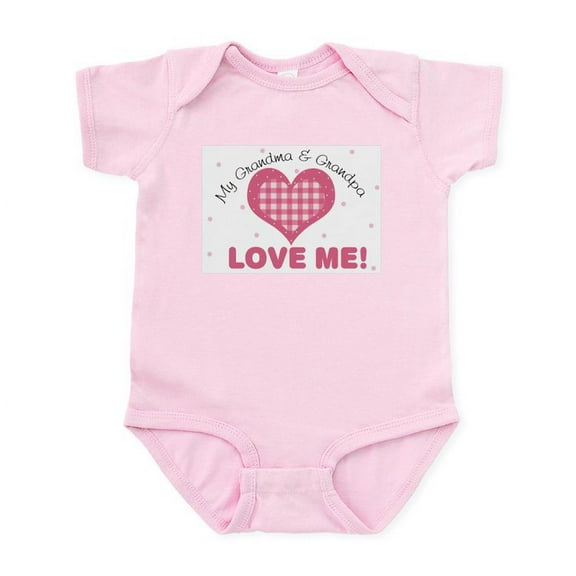 CafePress - Grandma & Grandpa Love Me Infant Bodysuit - Baby Light Bodysuit