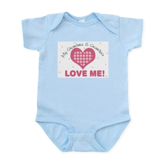 CafePress - Grandma & Grandpa Love Me Infant Bodysuit - Baby Light Bodysuit