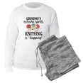 thumbnail image 1 of CafePress - Grandma Knitting Joke - Women's Long Sleeve Relaxed Fit Cotton Light Pajama Set, 1 of 3