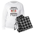 thumbnail image 1 of CafePress - Grandma Knitting Joke - Women's Long Sleeve Relaxed Fit Cotton Light Pajama Set, 1 of 3